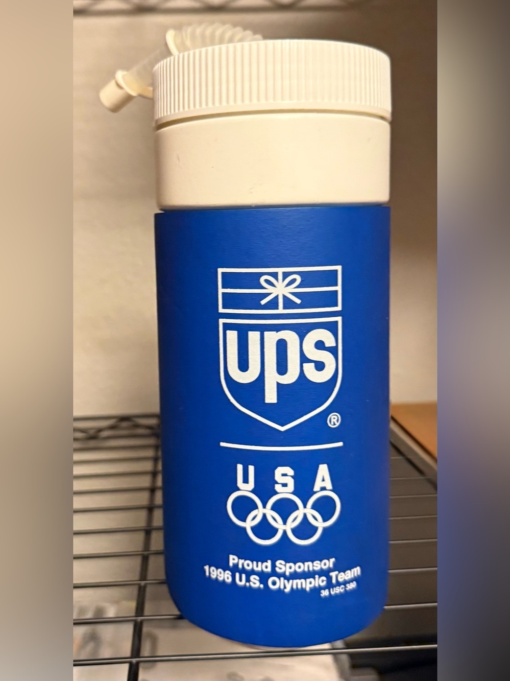 NWOT UPS 1996 USA Olympics Blue Water Bottle | Vintage